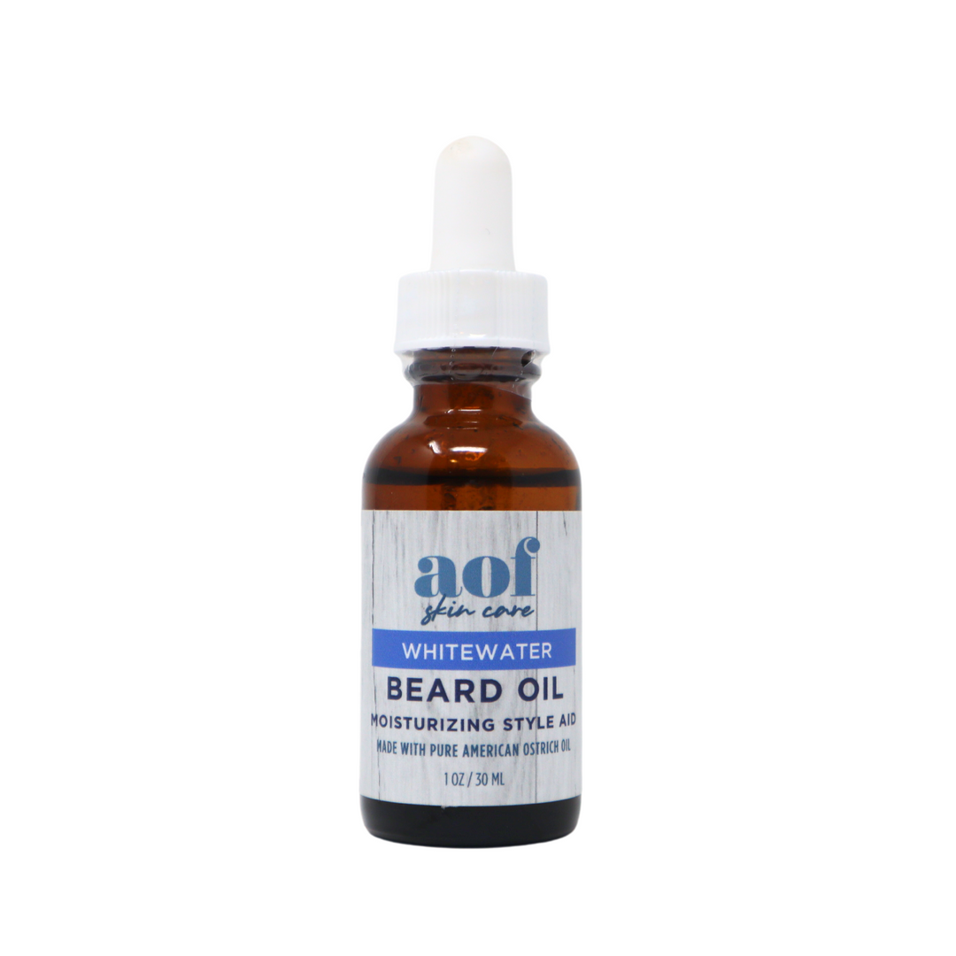 Image of the Beard Oil bottle in Whitewater 