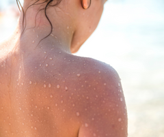 woman with wet skin