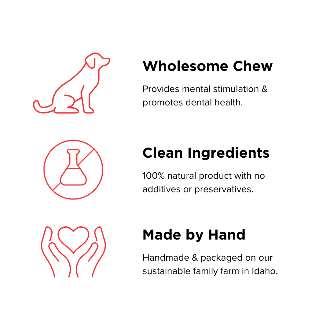 wholesome chew. Clean ingredients. Responsibly made.