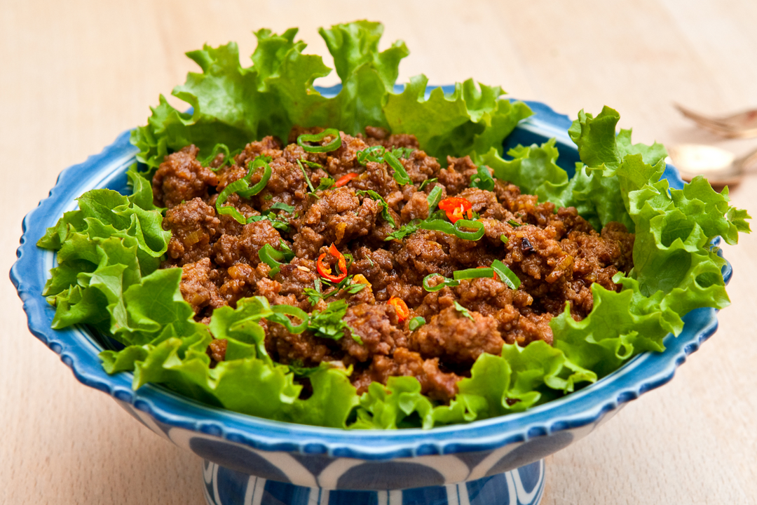 ground ostrich taco bowl